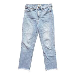 Madewell The Perfect Vintage Crop Jean 29 High Rise Raw Hem